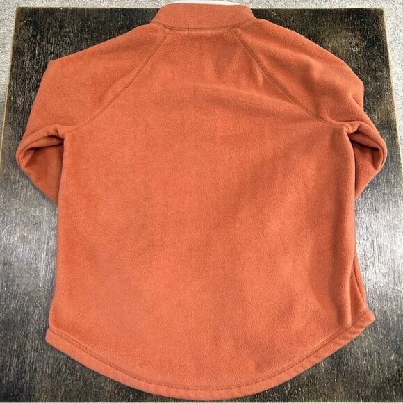 Sonoma Women's Fleece Pullover 1/4 Snap Buttons Burnt Orange Color Size L NWOT - Picture 6 of 9